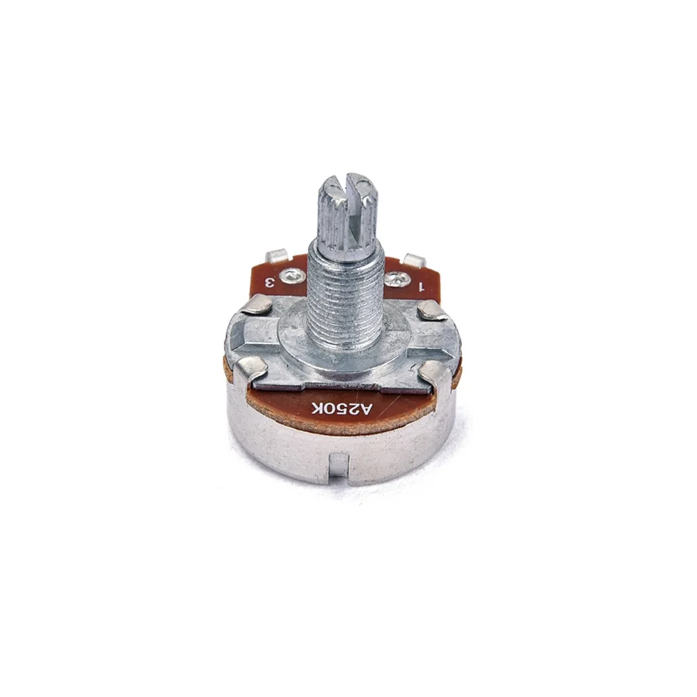 

A250k Large Audio Potentiometer Long Knurled Split Shaft Electric Bass Guitar Volume Tone Control Upgrade Replacement