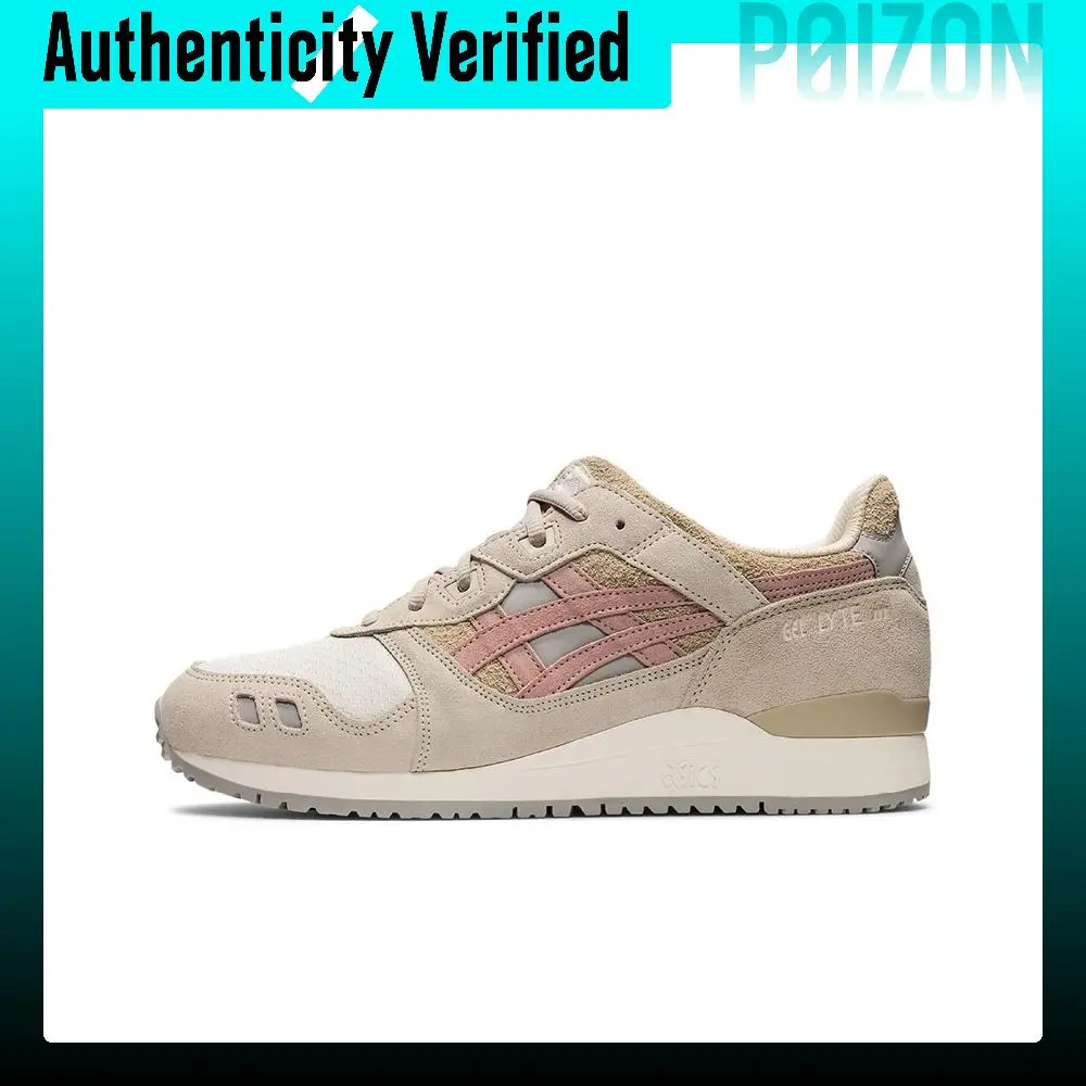 ASICS Gel Lyte 3 Wear resistant And Lightweight Low top Running Shoes Men's Gray Pink Brown 1201A504-020
