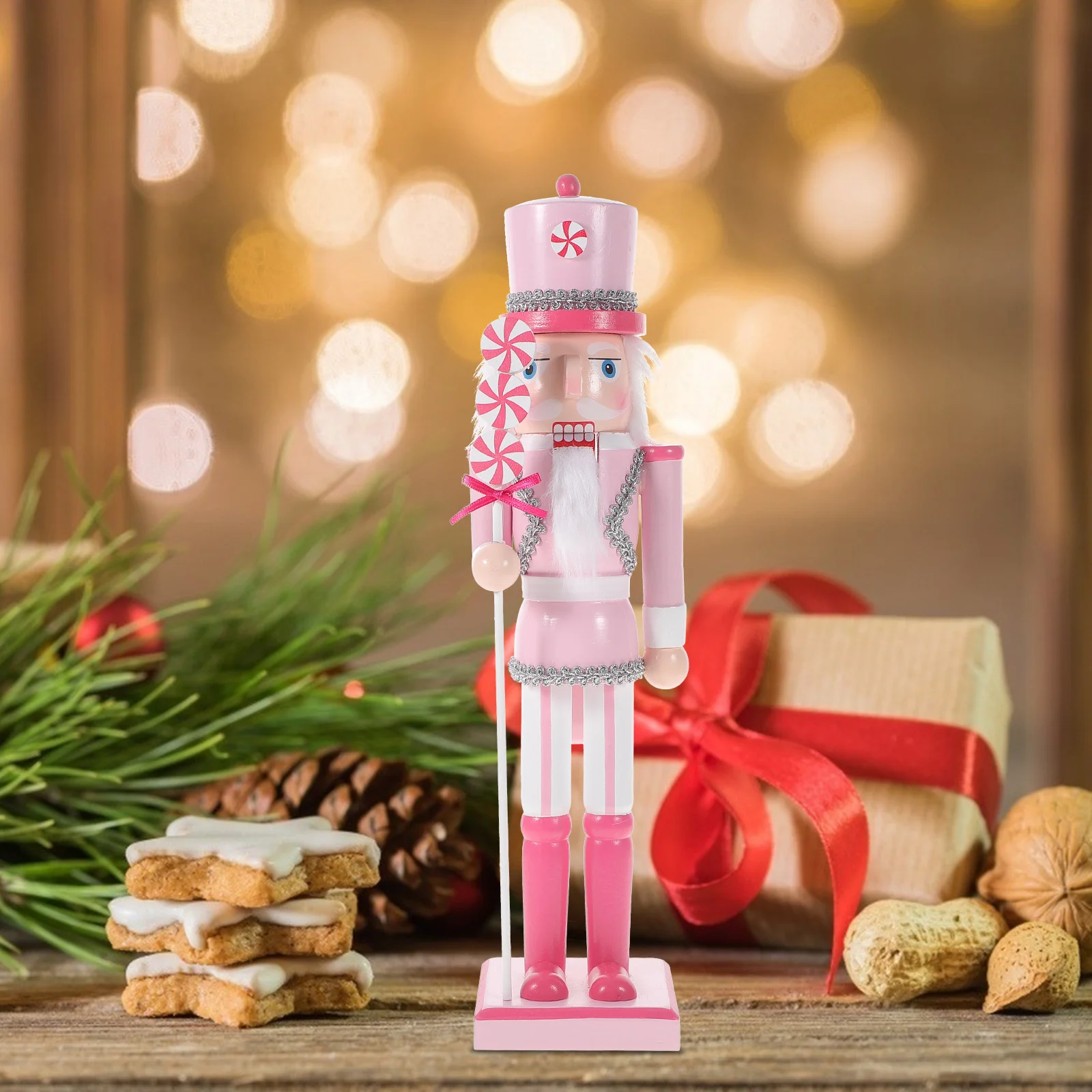 Christmas Nutcracker Figure Christmas Decor Wood Nutcracker Figure Xmas Party Table Centerpiece Ornaments Figurine xmas Party