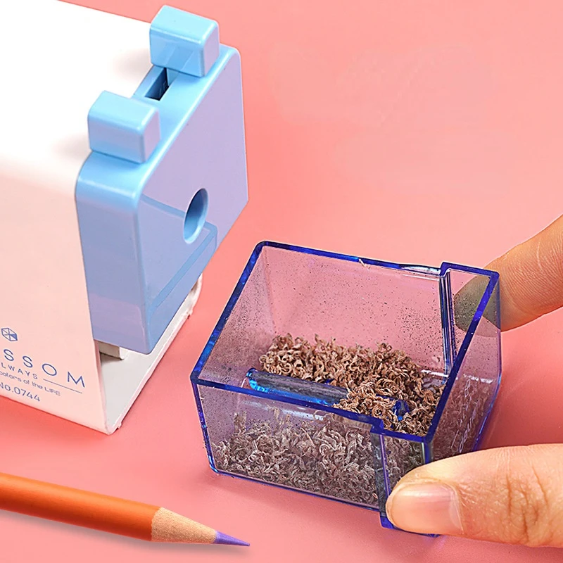 Student automatic cartoon pencil sharpener, mechanical safety pencil sharpener, creative stationery, school supplies