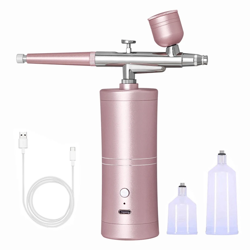 Airbrush Nails with Compressor Portable Airbrush For Nails Art Paint Craft Cake Decoration Nano Steam Gun Spray Compressor