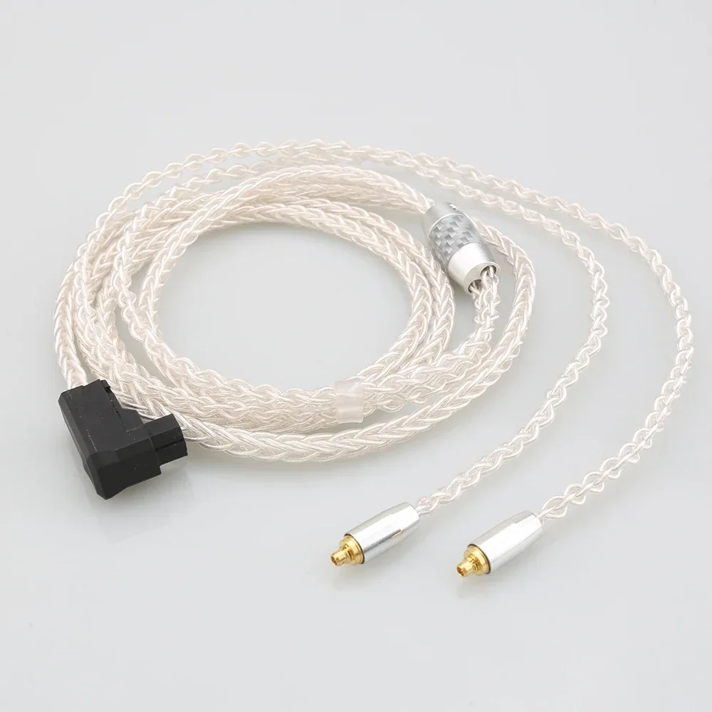 HiFi Headphone Upgrade cable 8cores silver Plated 4-pin RSA/ALO TO MMCX For SE846