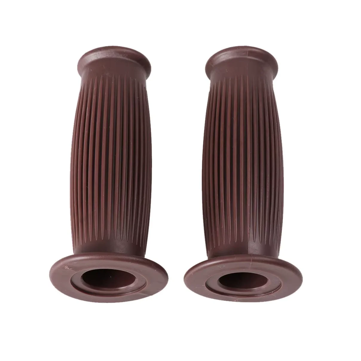 1Pair Motorcycle Handlebar Grips Rubber Non-Slip Universal 22-24Mm Shock Absorbing Cycling Grip Covers Vintage Striped