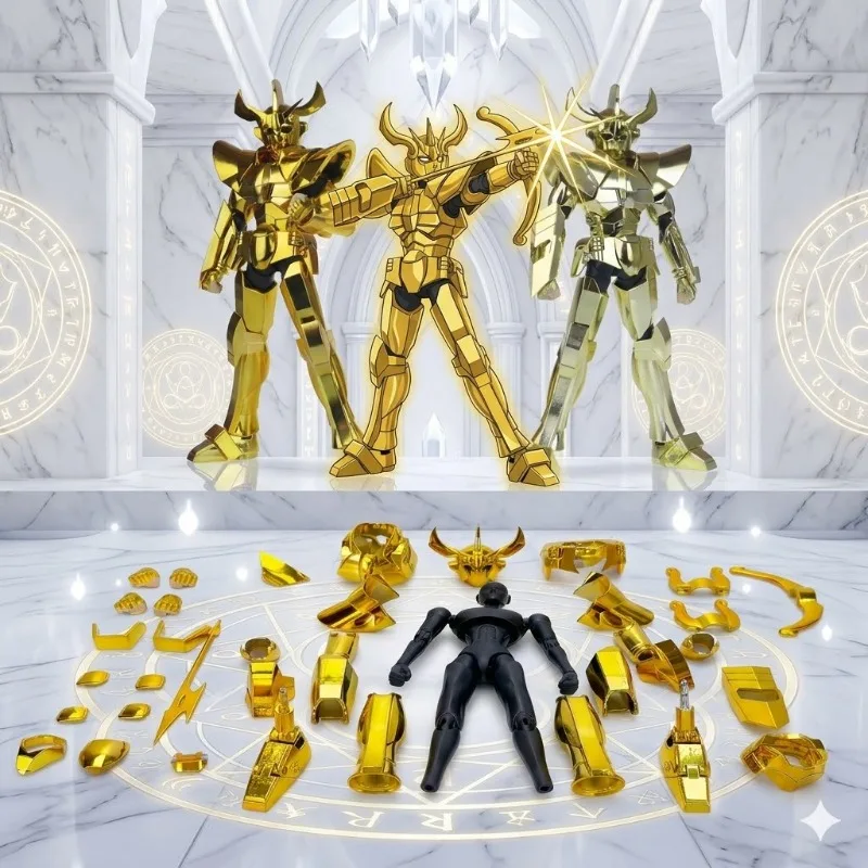 [Envio em 9 Horas] CSMetal ArmorModel Saint Seiya Myth Cloth EX Falso Sagitário Aioros Guerra Galáctica Cavaleiros do Zodíaco 24K Gold Action Figure