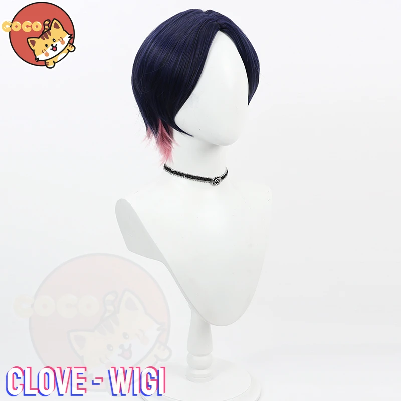 Perruque Cosplay Courte Bleu Foncé, Jeu Valorant