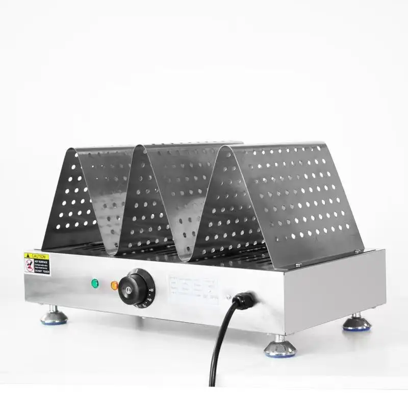 Commercial ฮ่องกงไข่วาฟเฟิลจอแสดงผลอุ่นไข่วาฟเฟิล Bubble Waffle ตู้โชว์