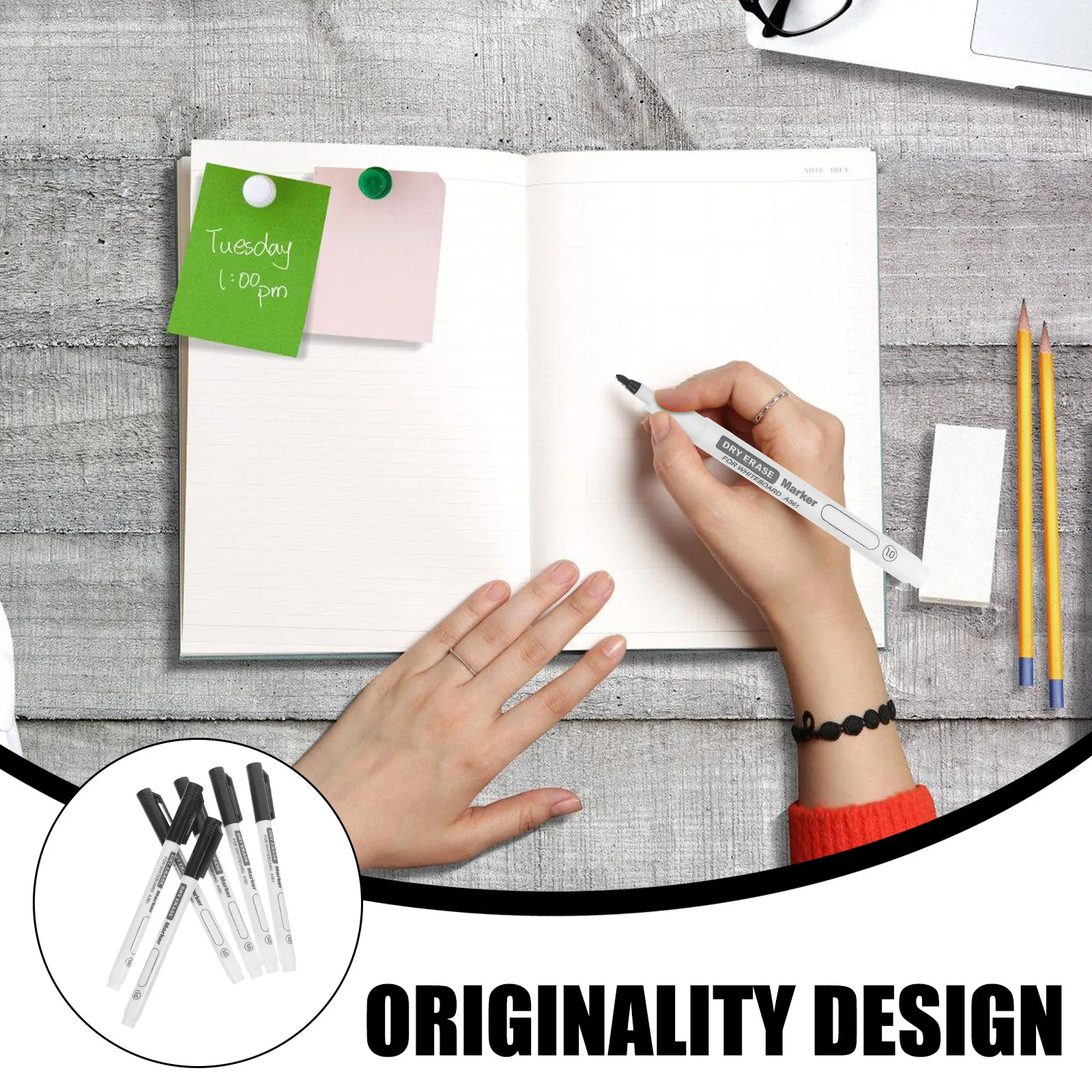 12Pcs Writing Marker Pen Whiteboard Marker for Classroom School Office Teacher Student Marking Tool Smooth Flow Fade Resistant
