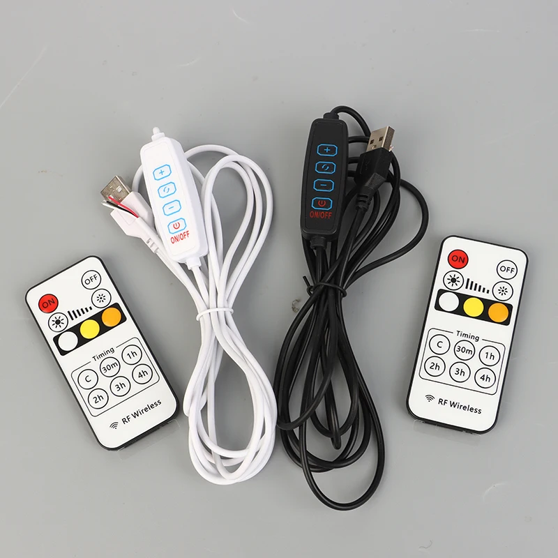 DC 5V LED Dimmer 2m USB Cable With Switch Dimmable Remote Control 3Pin Extension Wire For Single 3 Colors CCT LED Light