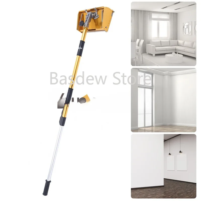 40-63.8 Retractable handle, maximum length 64   Portable 9.8'' Drywall Master , Plastering Flat Finishing Plaster Box Tool