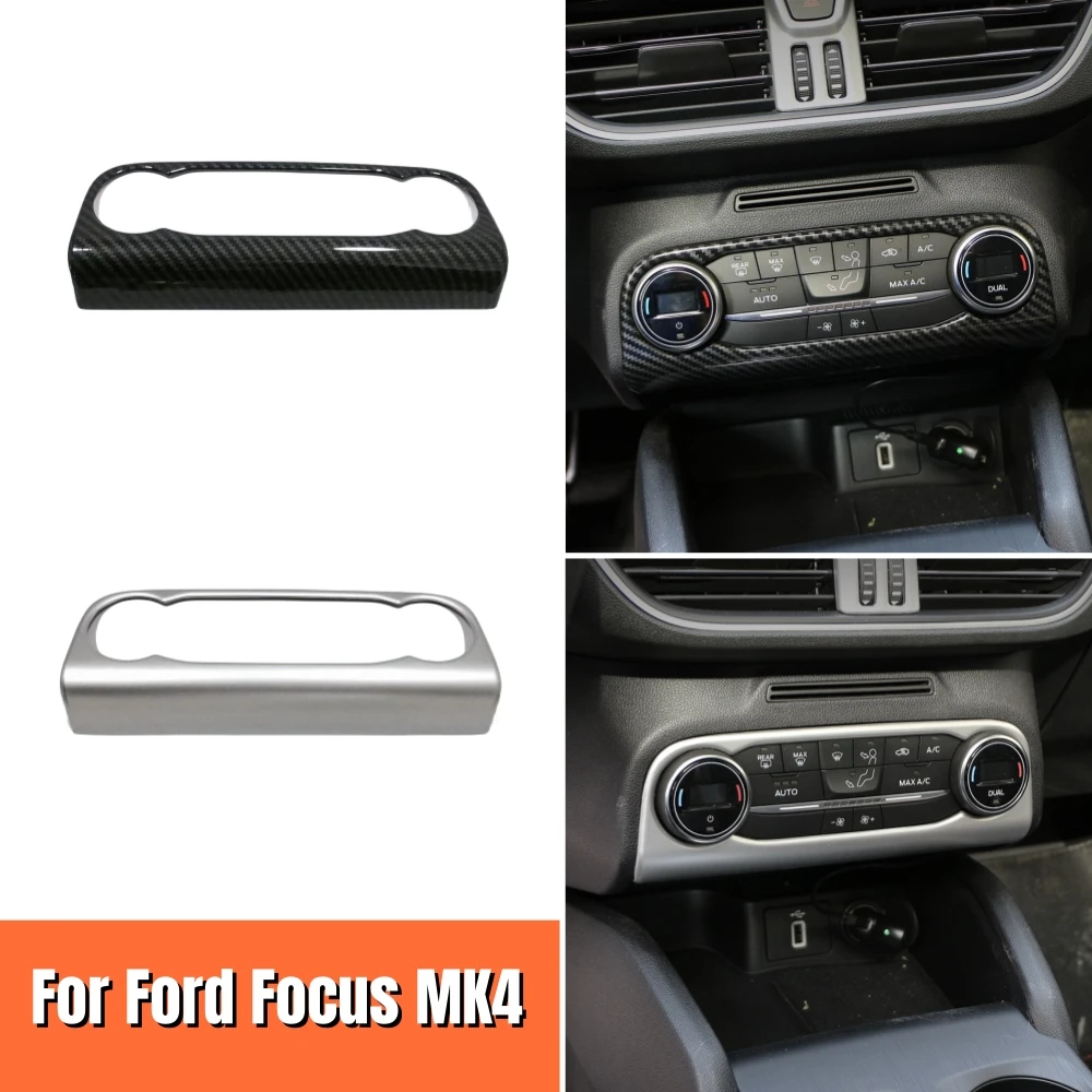 

For Ford Focus MK4 2019-2022 Car Central Control Air AC Multifunction Button Panel Cover Trim ABS Plastic Sticker Accessories