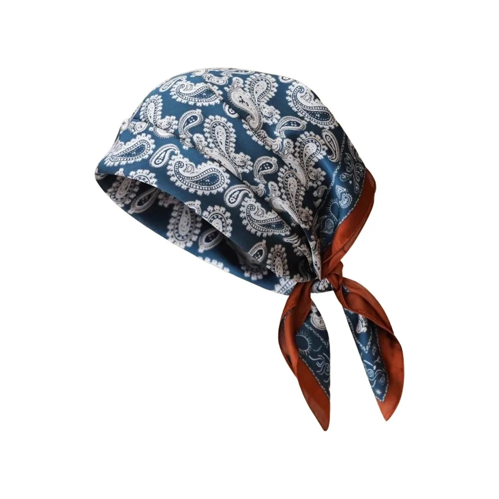 

Elegant 70*70cm Hair Scarf Floral Square Hairbands Bohemia Style Multifunctional Hijab Hands Bag Accessory