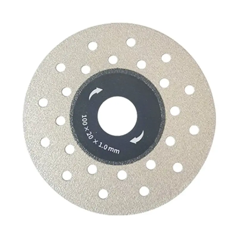 4-Inch100mm Vacuum Brazed Diamond Grinding Disc Porous Widened Cutting Wheel Saw Blade For Marble Concrete Ceramic Tile