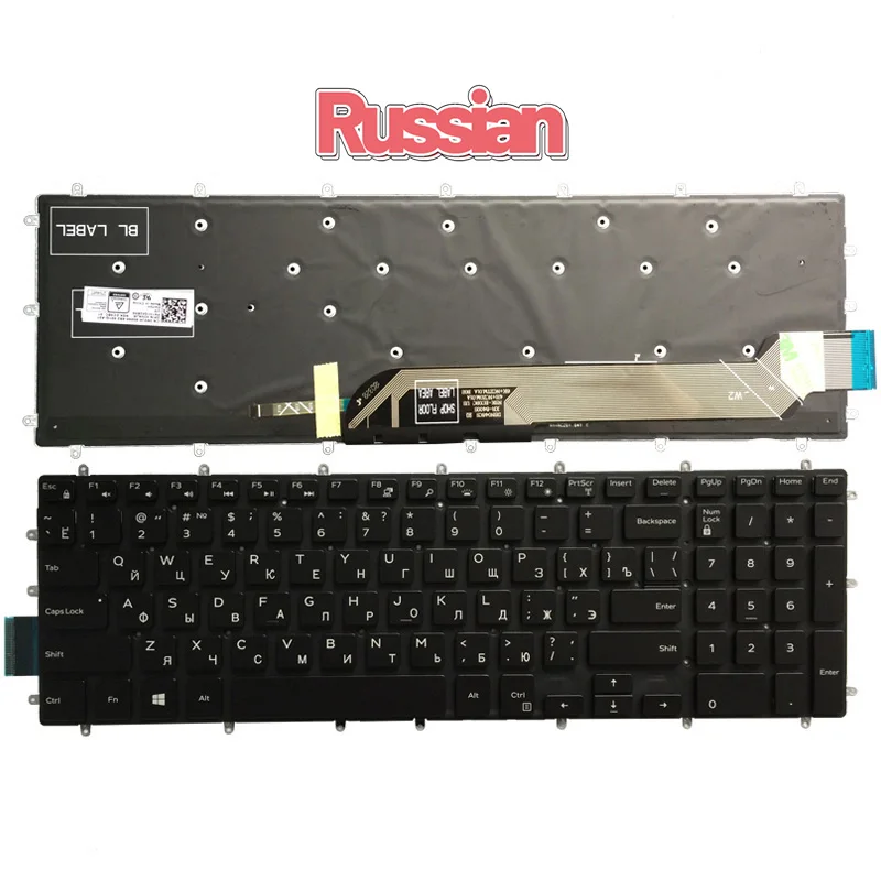 New For Dell Vostro 15-5000 5568 V5568 Inspiron 7778 7786 7779 7577 7773 Laptop Russian/Latin/UK Keyboard With Backlight