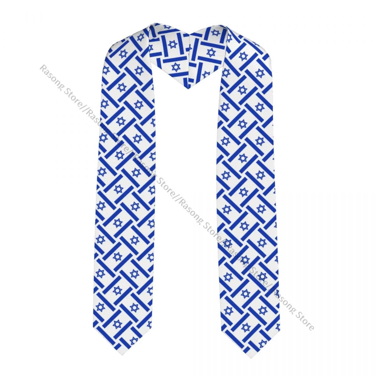 Israel Flag Print Unisex Adult Graduation Stole Shawl for Academic Commencements Celebration Uniform