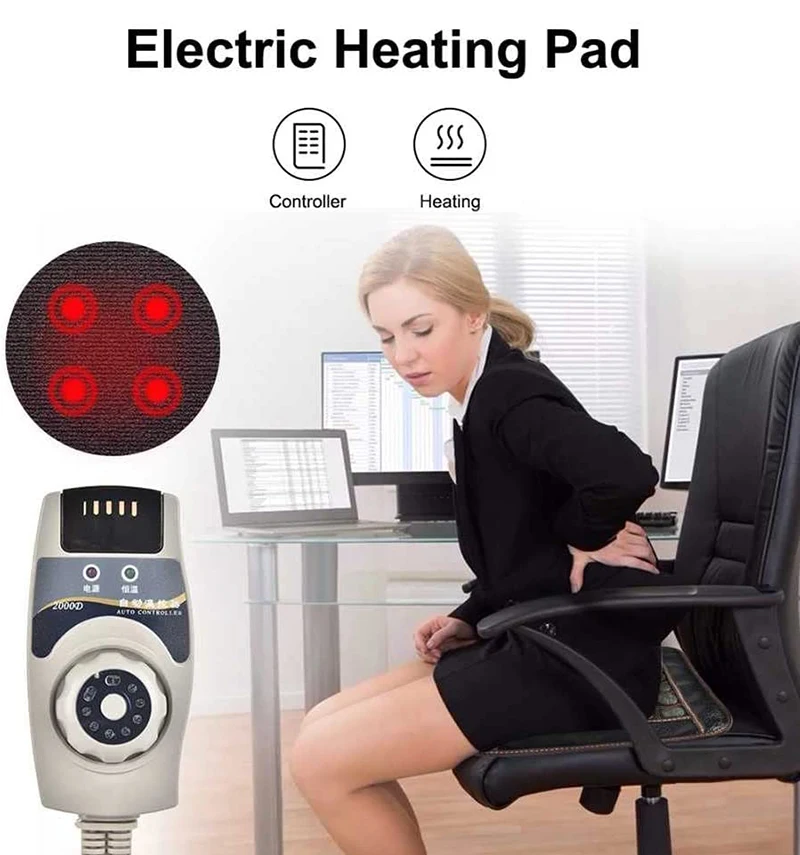 Natural Electrical Stone and Jade Cushion Far Infrared Heating Treatment For Pain Relief Heat Pad Is Available In Office Bedroom