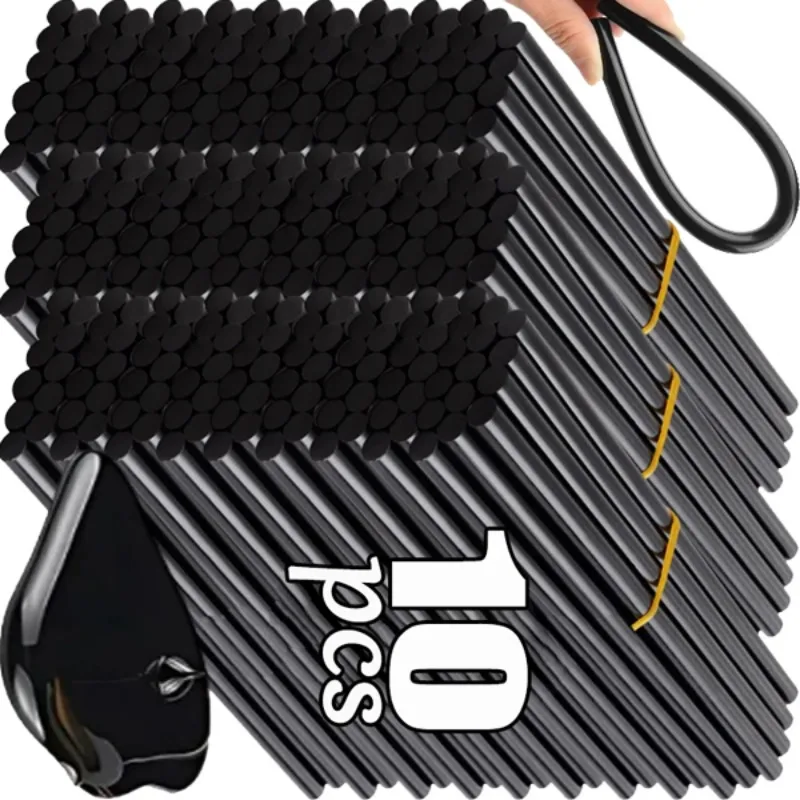Barra de pegamento caliente para coche, pistola de pegamento adhesivo termofusible negra de silicona para pistola caliente de 7mm /11mm para grifos de cocina, artículos de baño