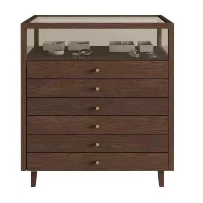 

Medieval clothing store Nakajima counter jewelry cabinet jewelry, jewelry display cabinet cloakroom glass