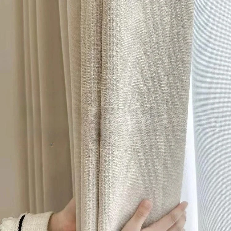 Verdikte katoenen linnen verduisteringsgordijnen voor slaapkamer eetkamer Luxe moderne op maat gemaakte thermische isolatie raam tule