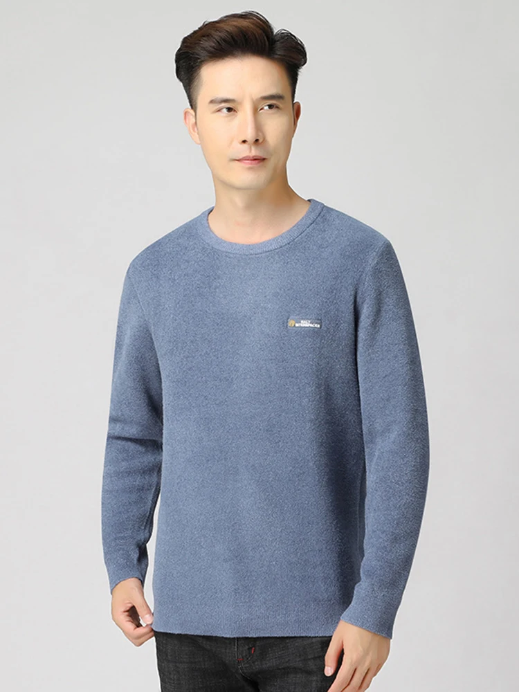 

Romeo Men's Knitted Sweater round Ne Casual Soft Warm Woolen Knitwear Spring Autumn Faion Urban Sle Long Sve Base irt