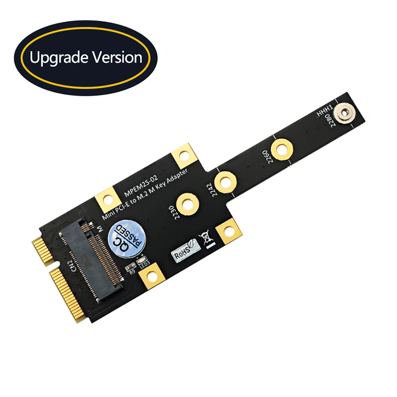 Mini PCI-E to NVME SSD Adapter Mini PCI Express to M.2 M Key Converter Riser Board Expansion Card for 2230 2242 2260 2280 M2 SSD