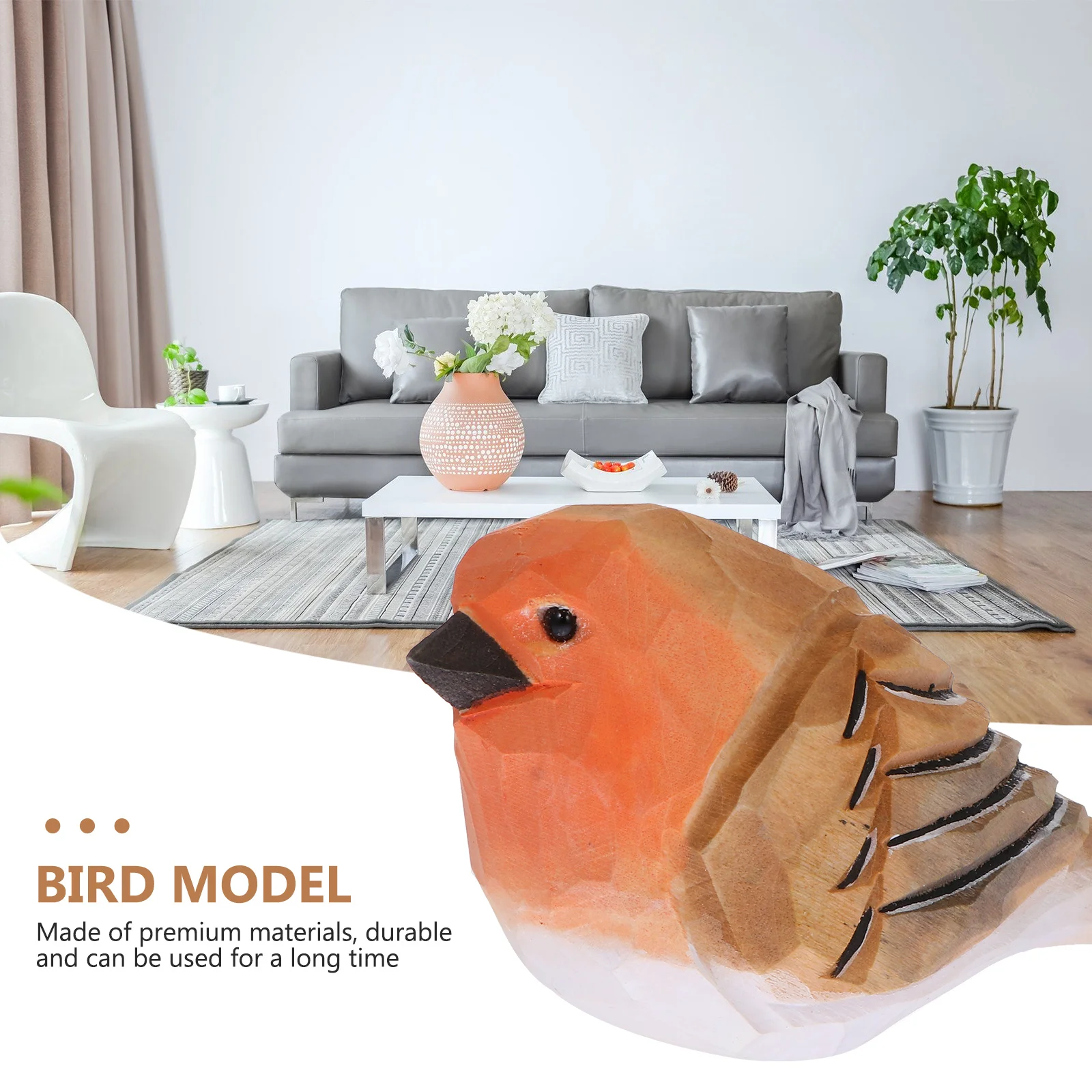 

1Pcs Wood Bird Adornment Exquisite Desktop Decoration Lovely Wooden Bird for Home Office Kids Gift Home Decoration