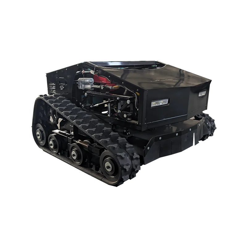 

Customized Crawler Lawn Mower Rubber Crawler Robot Gasoline Self Propelled Garden Remote Control Lawn Mower For Sale