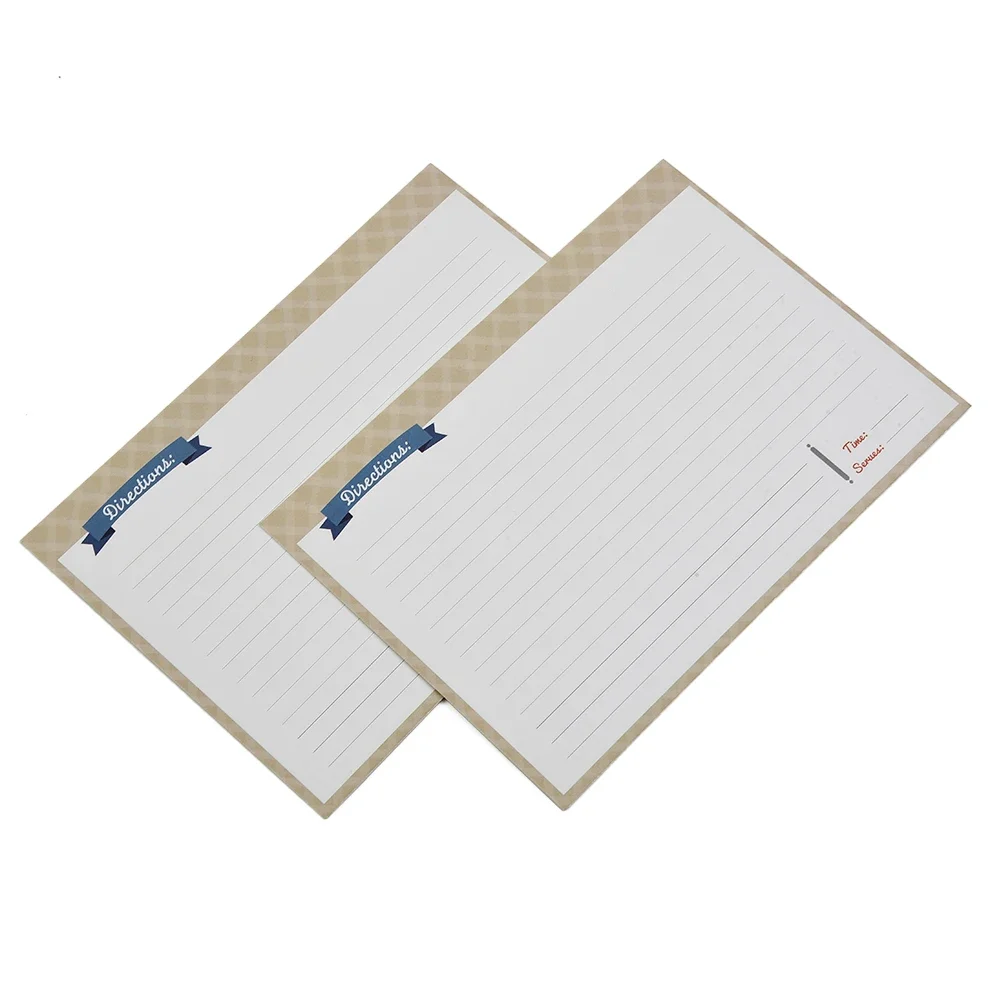 Recipe Book Kitchens Recipe Cards Cooking Gift Double Sided Blank High Quality Paper 10x14CM 25 PCS Kitchen Storage