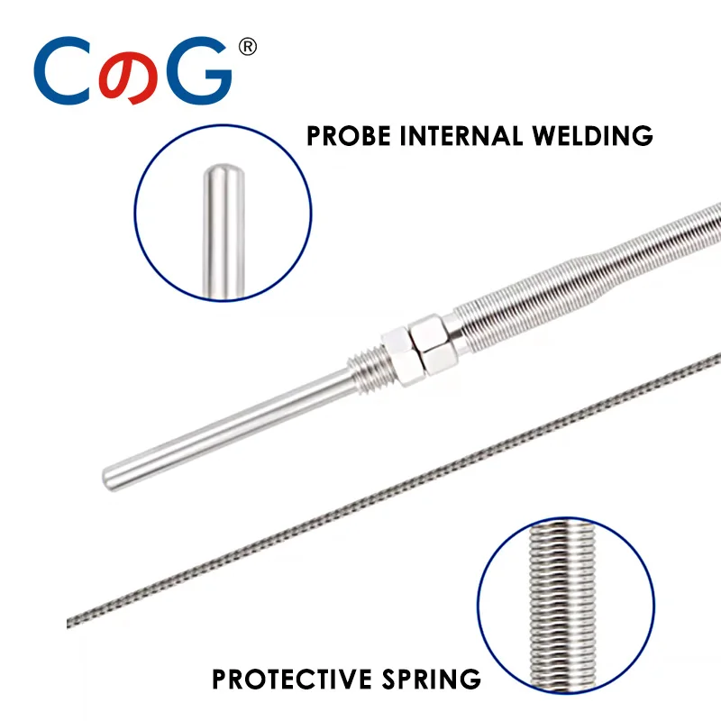 0-800 degree M8 1m 2m 3m 5m K J PT100 Type 50mm 150mm 100mm 200mm Probe Screw Thread Cable Thermocouple Oven Temperature Sensor