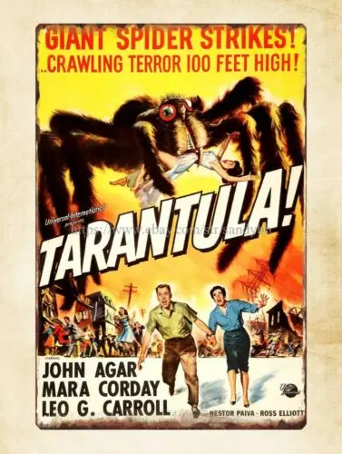 Tarantula 1955 horror sci fi movie poster metal tin sign garden wall