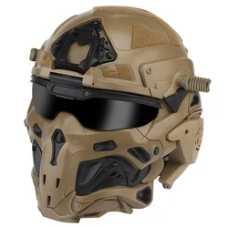 Tactical Full Cover Helmet Mask, Safety Hunting Equipment, Military Shooting Protective Helmets, Airsoft Paintball Cs Training