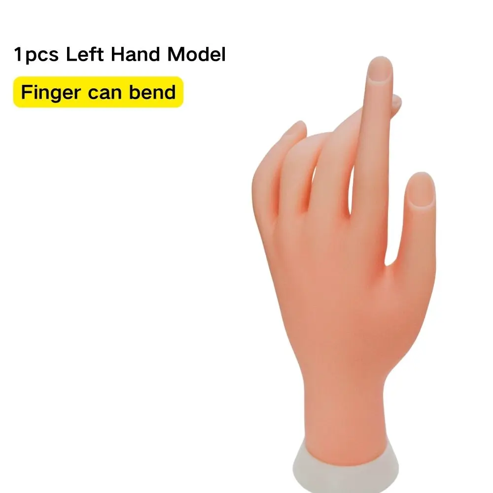 Flexible Soft Nail Practice Hand Model for Manicure Training