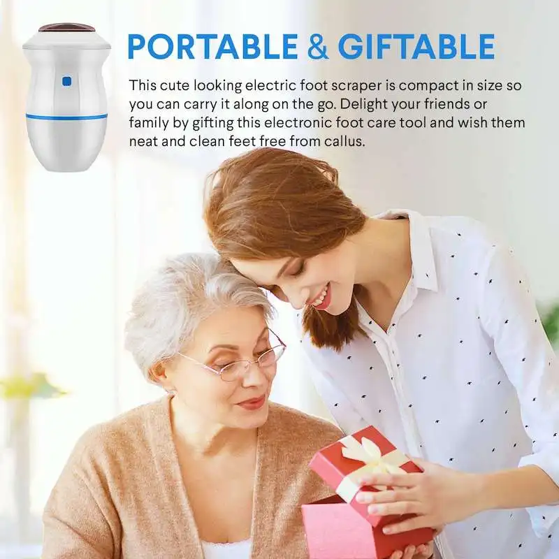 2-in-1 발 마사지기, 전기 발 마사지기, 각질 제거 및 굳은살 제거를 위한 가정용 도구