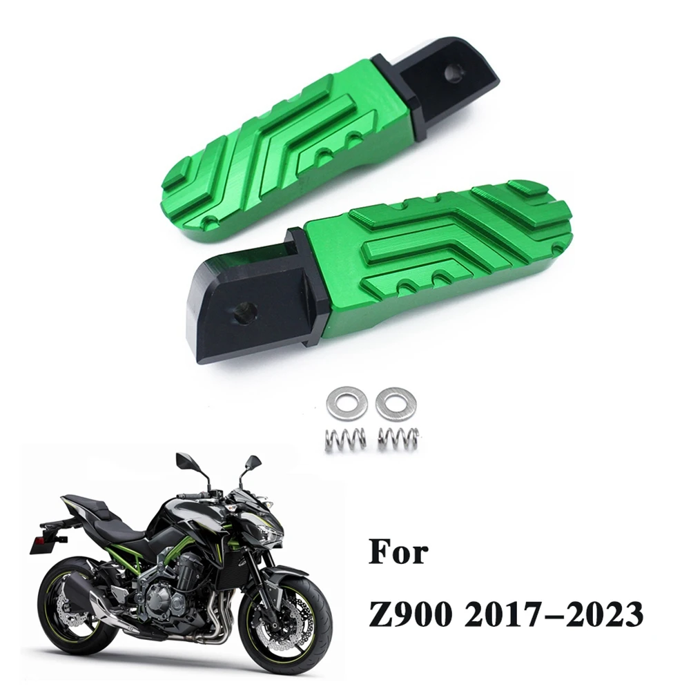 

Rear Passenger Foot Peg Footrests Pedals Black & Green For Kawasaki Z900 Z650 2017-2023 Z750 Z800