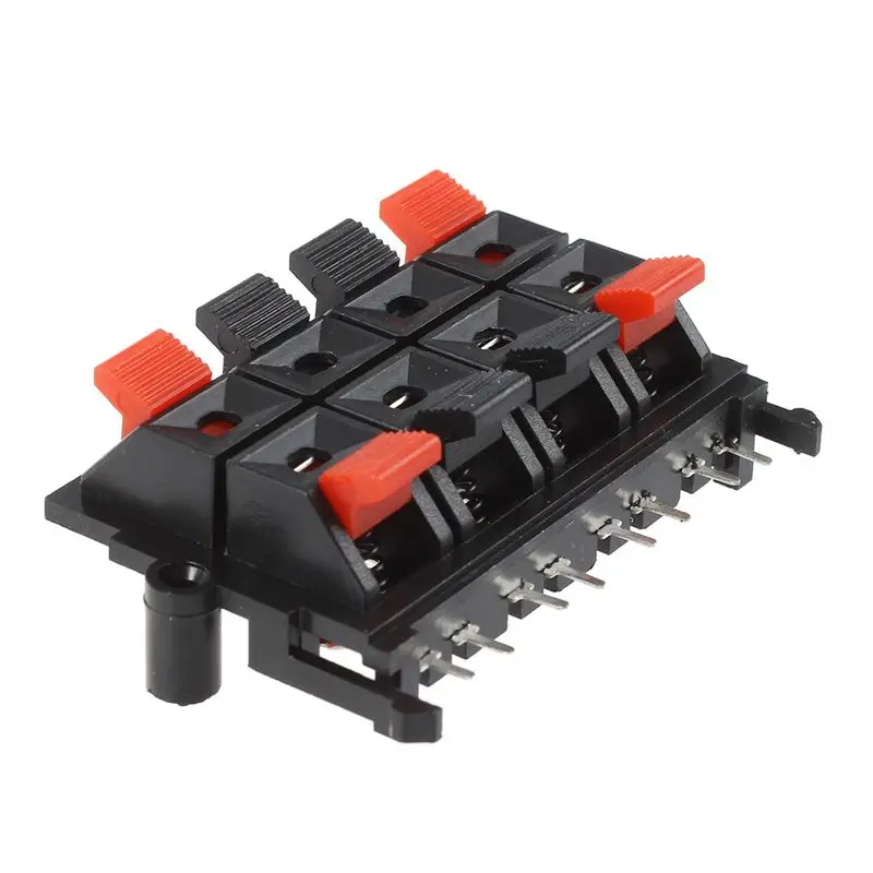 

ABYL 2Pcs 64x40x20mm 8 Positions Push in Jack Spring Load Speaker Terminals