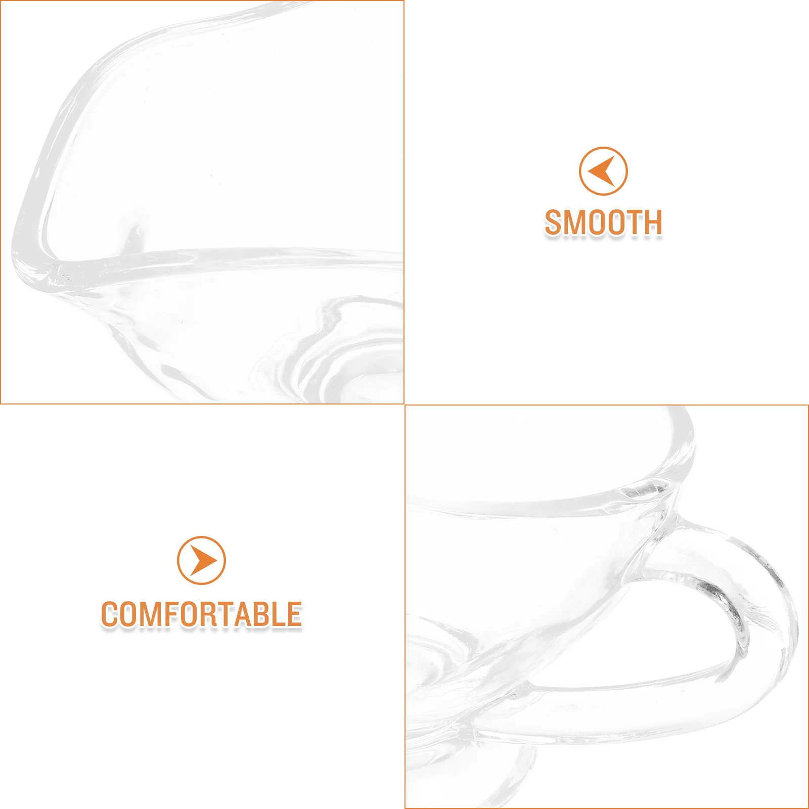 

2Pcs Glass Gravy Serving Boat Clear Compact Mini Sauce Jug Pitcher for Milk Cream Sauce Convenient Use Gravy Serving Boat
