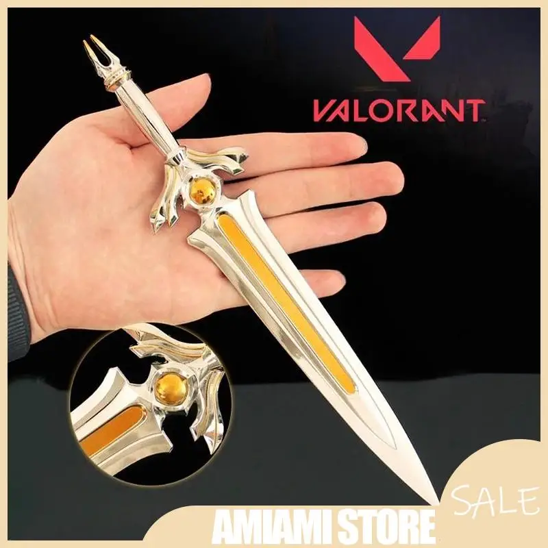 28cm VALORANT juego periférico Anime arma modelo aleación espada decoración colección Cosplay accesorios niños cumpleaños muñecas regalos Juguetes
