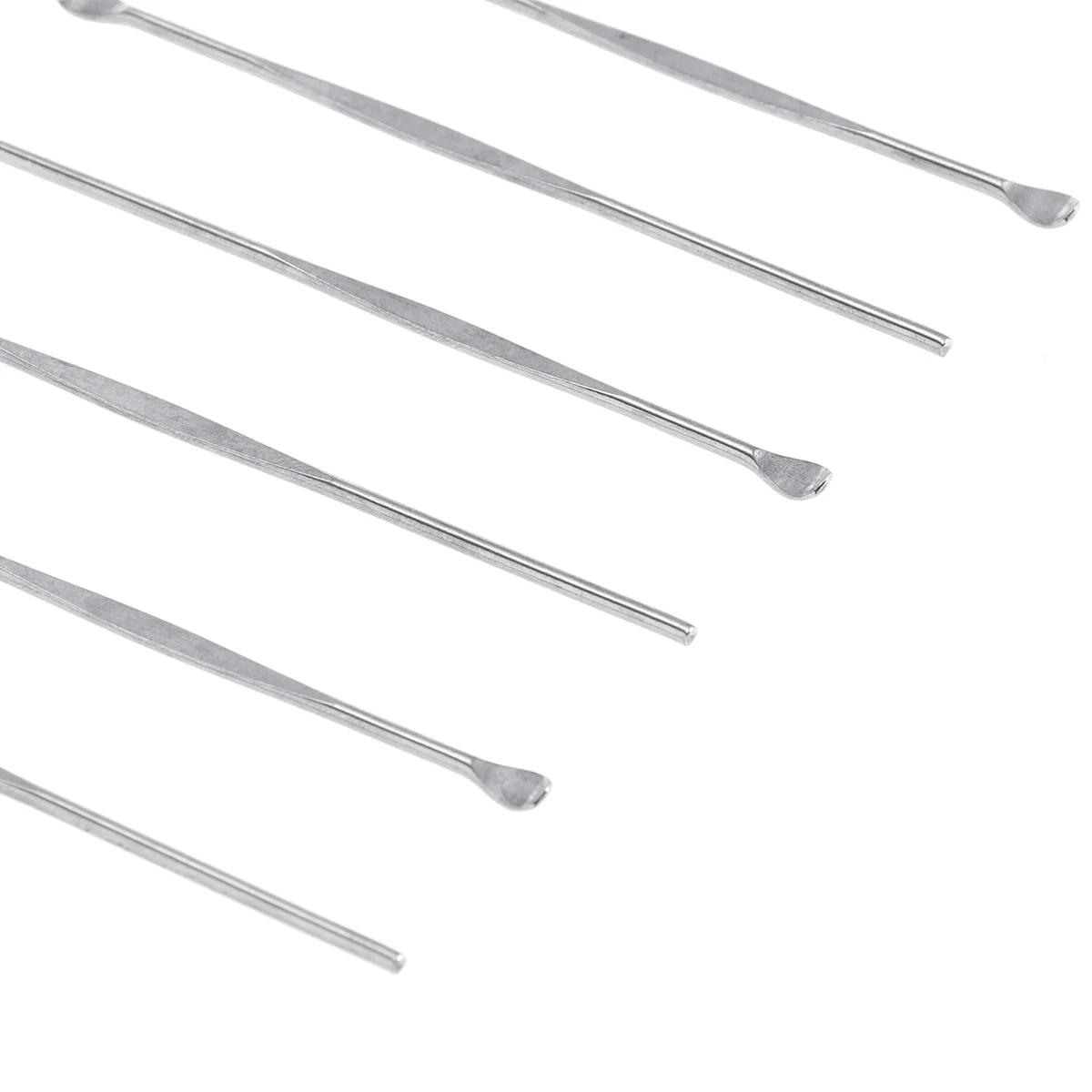 6 قطعة مزيل شمع الأذن ملعقة من الفولاذ المقاوم للصدأ مصممة بدقة لتنظيف الأذن العميقة تصميم مريح محمول وموثوق يوميًا