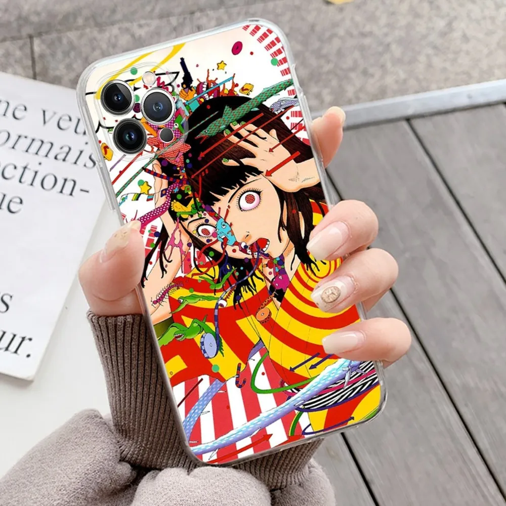 Shintaro Kago Horror Cartoons Phone Case Silicone Soft for iphone 15 14 13 12 11 Pro Mini XS MAX 8 7 6 Plus X XS XR Cover