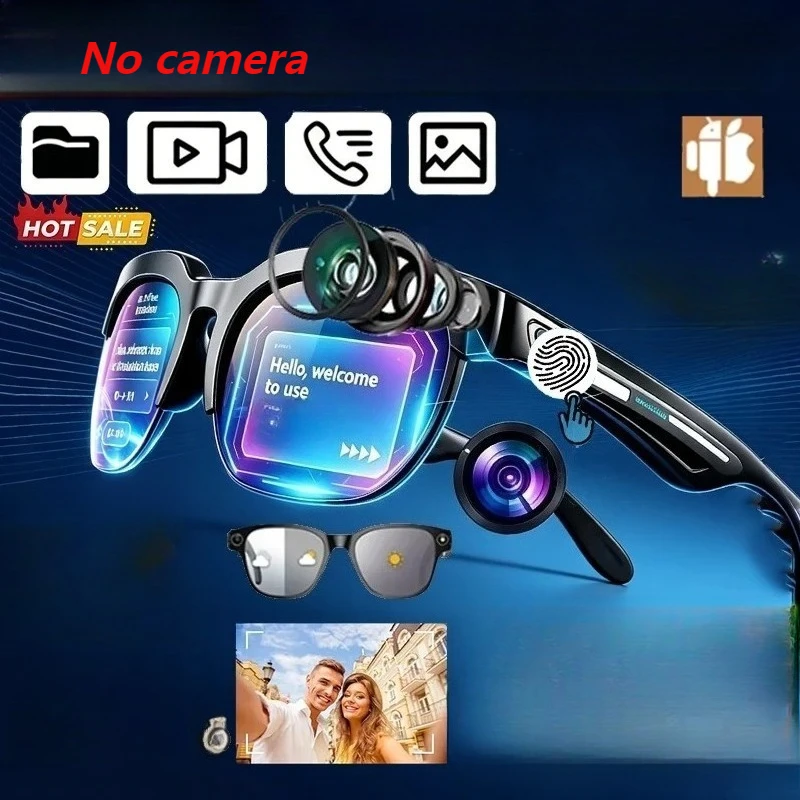 D12 Smart Glasses for Men Women Hands-Free Calling Chat Logging Music Playback Smart Sunglasses 2026