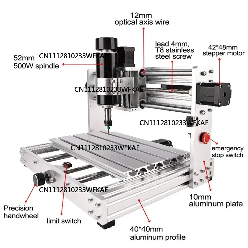 3018 Max Engraving Machine 2 Pin Limit Switch and Emergency Stop Switch for CNC Wood Router Engraveing Machine Milling Machine