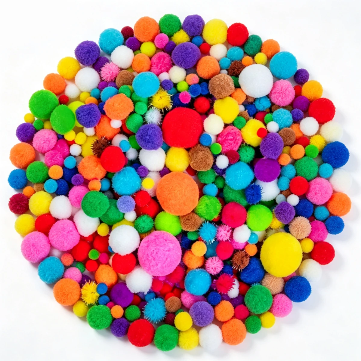 152/252/352Pcs Plush Craft Balls in Assorted Sizes and Colors, Soft Fluffy Pom Poms Bubble Seasonal Activities ZSY