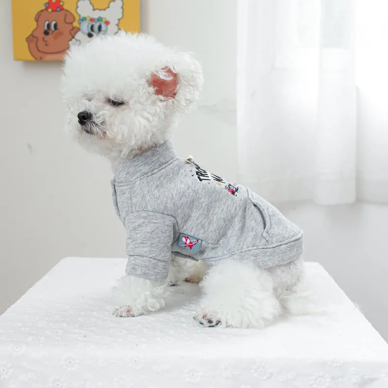 2024 Autumn/Winter Cute Pet Clothes Pulling Two Leg Trick Hoodie