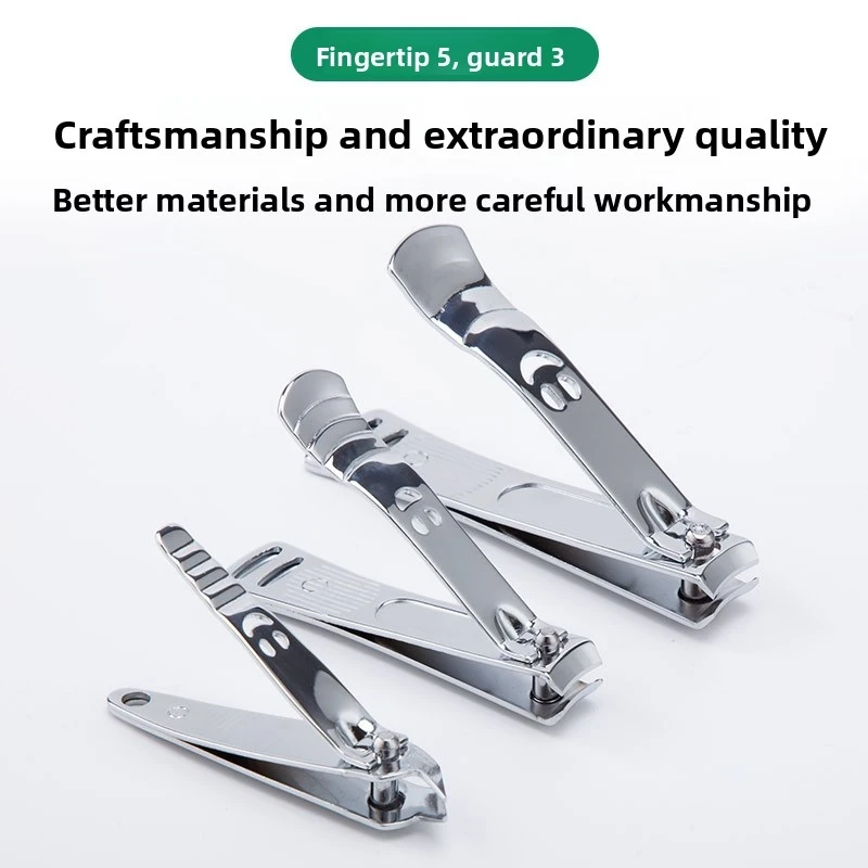 Single Smiley Face Stainless Steel Nail Clippers, Large & Small Size Portable Manicure Cutters