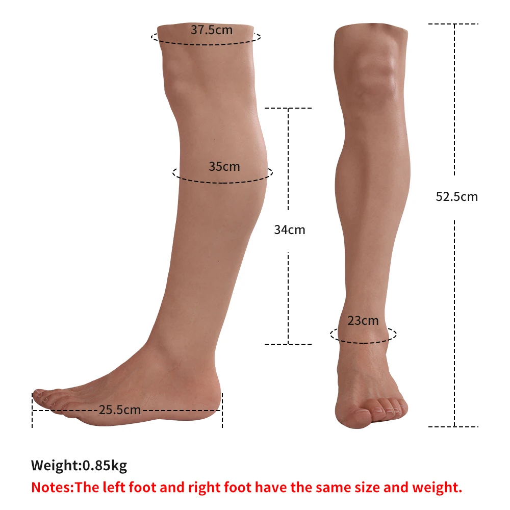 Eyung Silicone Prosthesis Foot Sleeve Simulated Skin Artificial Leg for Cover Scars Young-aged COS Props A Pair Clone Foot