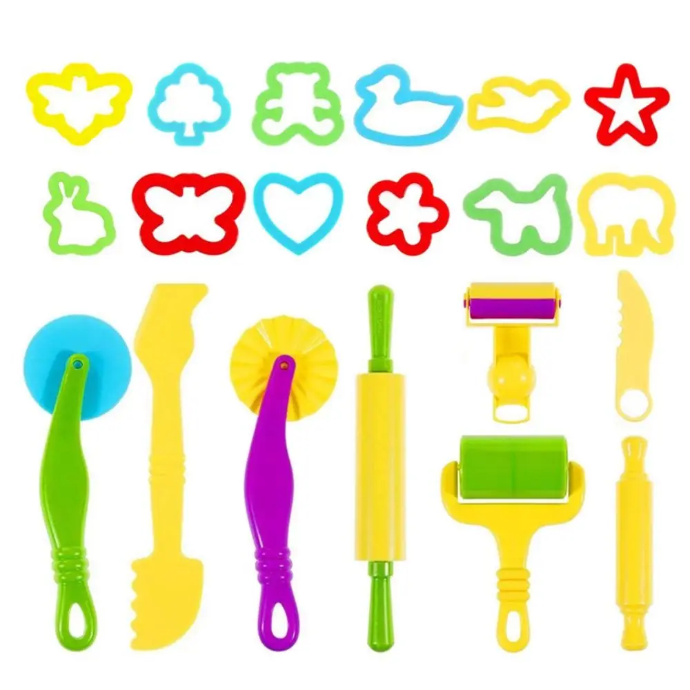 พลาสติก Playdough ชุดเครื่องมือดินของเล่นชุดเครื่องมือ 3D Plasticine เครื่องมือ Creative Deluxe ชุด Playdough ชุดดินแม่พิมพ์ DIY Clay