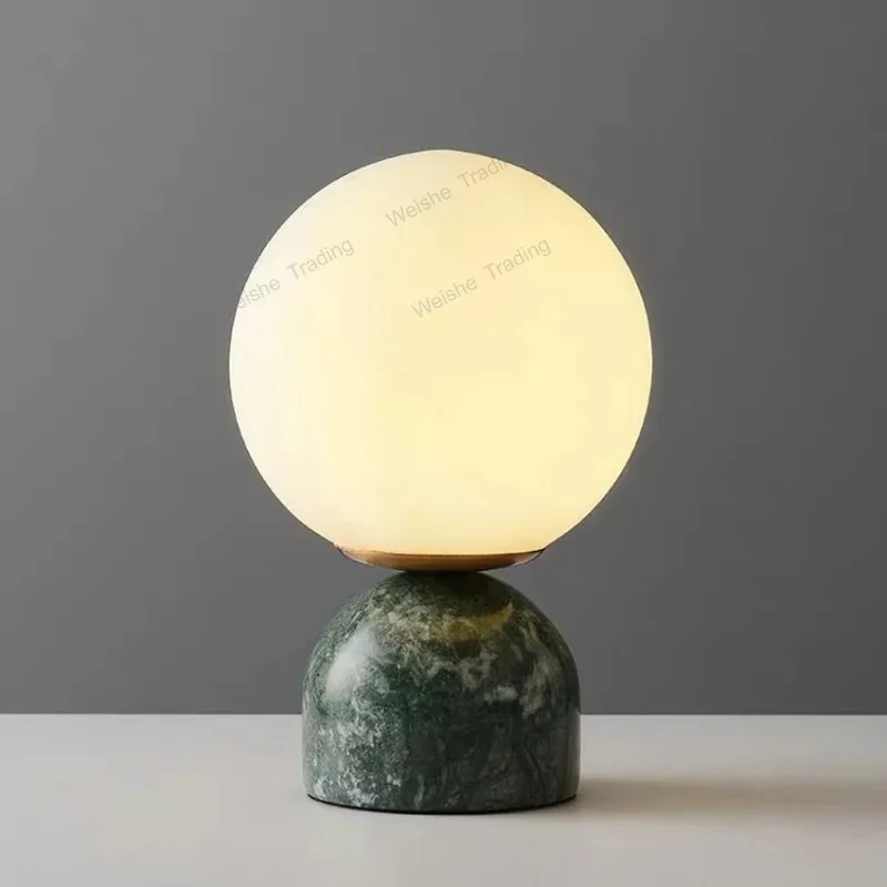

bedside marble table lamp modern minimalist living room bedroom study room table light fixture restaurant cafe desk lamp