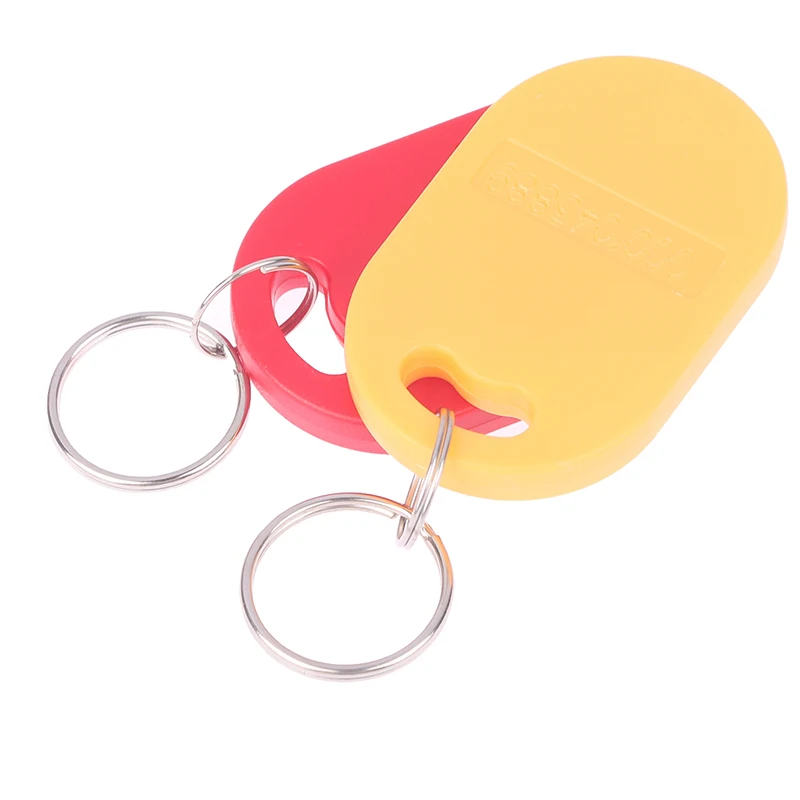 (.) Dual Chip Frequency RFID 125KHZ T5577 13.56MHZ Changeable Writable IC+ID Rewritable Composite Key Tags Keyfob