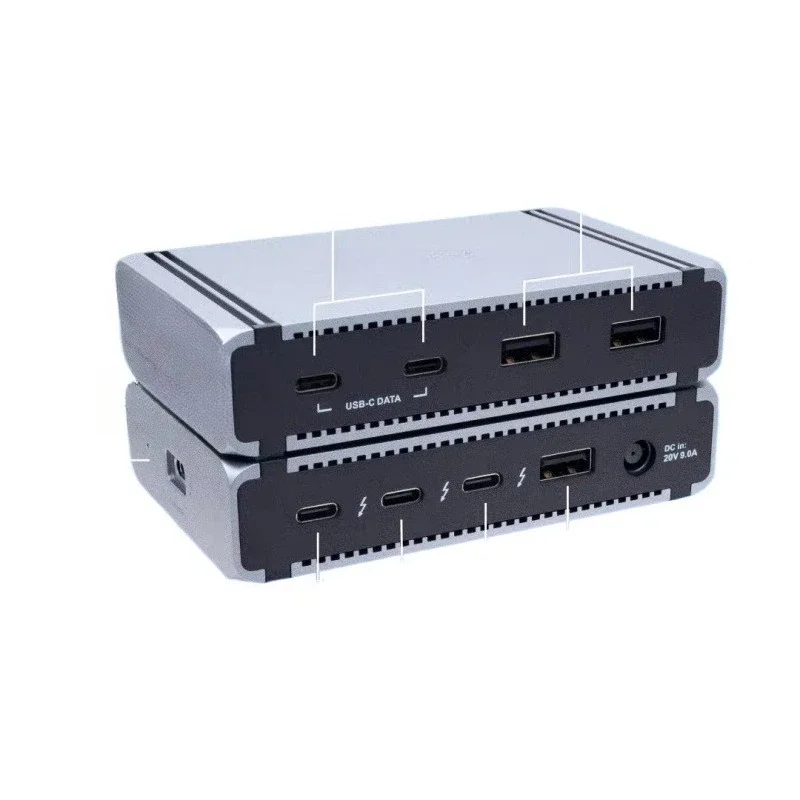 Element 5Hub 4-Port USB C Docking Station with HDMI Ethernet And SD Card Reader - Black USB-C Hub
