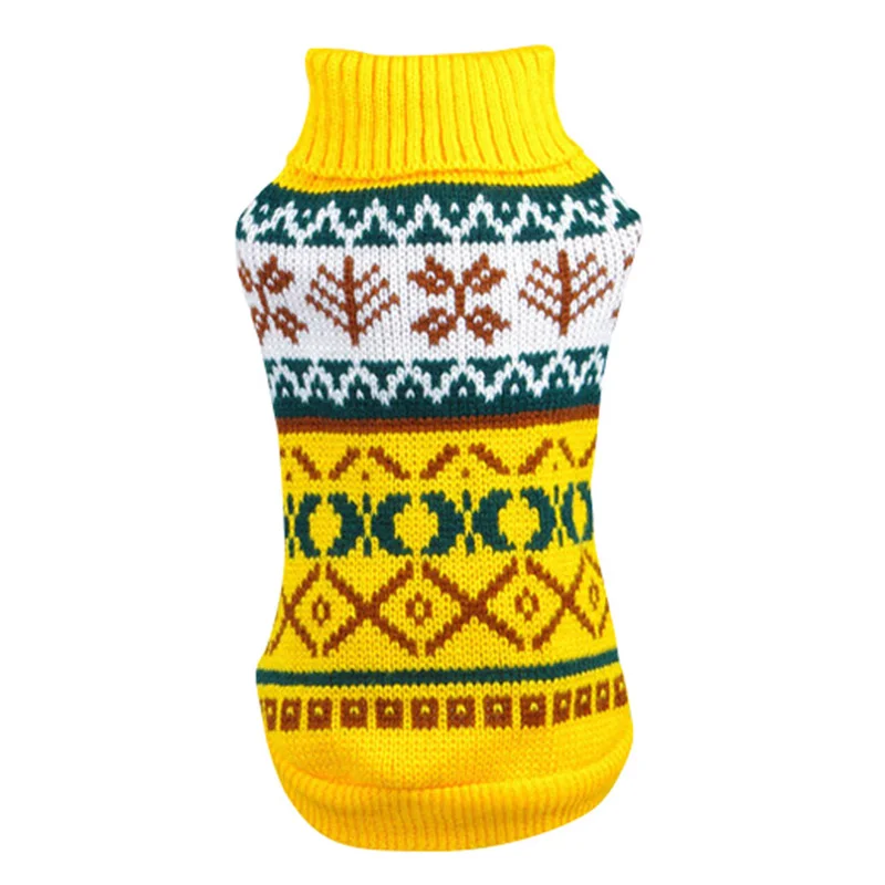 Dog Sweater Warm Knitting Crochet Clothes for Dog Chihuahua Dachsh Classic for Autumn Winter 100% Cotton All Seasons Solid Doagk