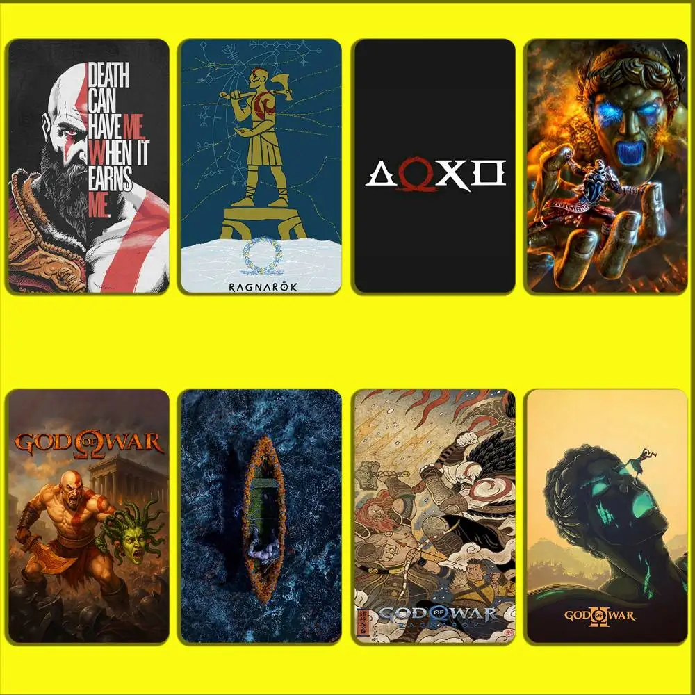 

G-God OF War K-Kratos Card Stickers For Debit Bank Credit Cards Metro Bus Pass Sticker Decoration Cover Skin